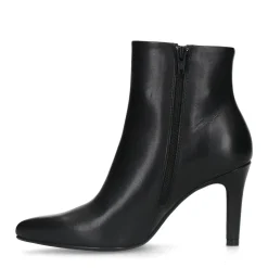 Zwarte Leren Enkellaarsjes Met Naaldhak^Sacha Online