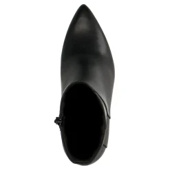 Zwarte Leren Enkellaarsjes Met Naaldhak^Sacha Online