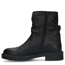 Zwarte Leren Enkellaarsjes^Sacha Cheap