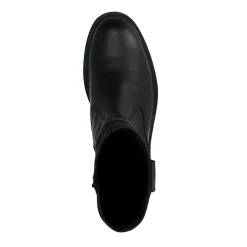 Zwarte Leren Enkellaarsjes^Sacha Cheap