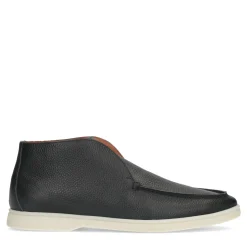 Zwarte Leren Hoge Loafers^Sacha Sale