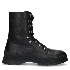Zwarte Leren Hoge Veterboots^Sacha Sale
