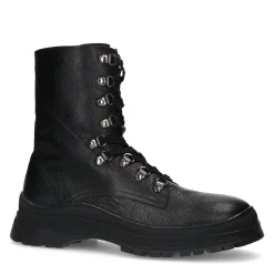 Zwarte Leren Hoge Veterboots^Sacha Sale