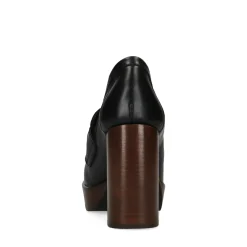 Zwarte Leren Loafers Met Hak^Sacha Sale