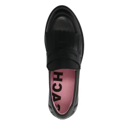 Zwarte Leren Loafers Met Franjes^Sacha Discount