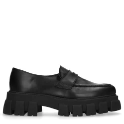 Zwarte Leren Loafers Met Chunky Zool^Sacha Cheap