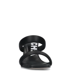 Zwarte Leren Muiltjes Met Trechterhak^Sacha Shop