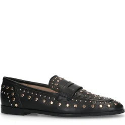 Zwarte Leren Penny Loafers Met Studs^Sacha Online