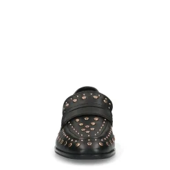 Zwarte Leren Penny Loafers Met Studs^Sacha Online