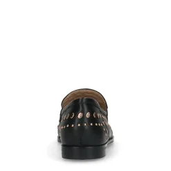 Zwarte Leren Penny Loafers Met Studs^Sacha Online