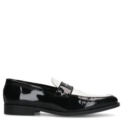 Zwarte Leren Penny Loafers^Sacha Outlet