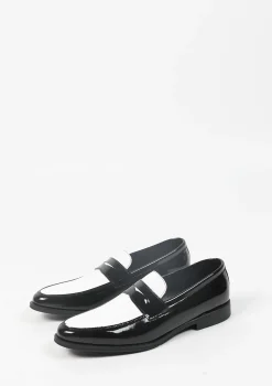 Zwarte Leren Penny Loafers^Sacha Outlet