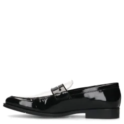 Zwarte Leren Penny Loafers^Sacha Outlet