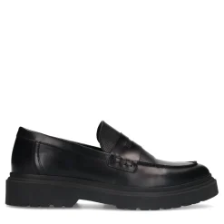 Zwarte Leren Penny Loafers^Sacha Cheap