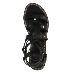 Zwarte Leren Sandalen^Sacha Clearance