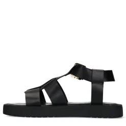 Zwarte Leren Sandalen Met Gesp^Sacha Online