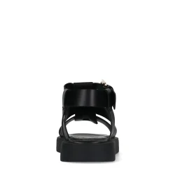 Zwarte Leren Sandalen Met Gesp^Sacha Online