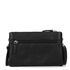 Zwarte Leren Schoudertas^Sacha Clearance
