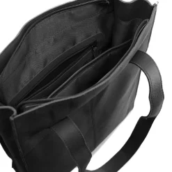 Zwarte Leren Shopper Met Laptopvak^Sacha Flash Sale