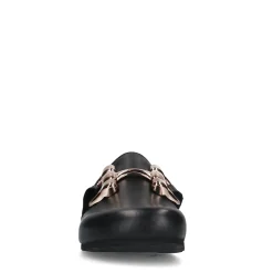Zwarte Leren Slip Ons Met Chain^Sacha Best Sale