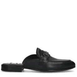 Zwarte Leren Slip-On Loafers^Sacha New