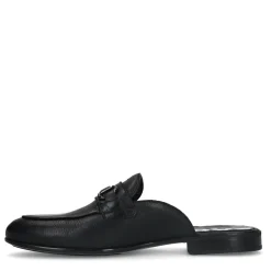 Zwarte Leren Slip-On Loafers^Sacha New
