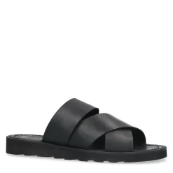 Zwarte Leren Slippers^Sacha Cheap