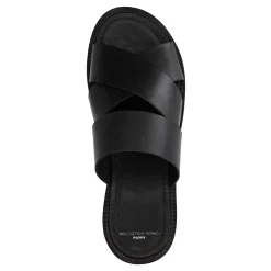 Zwarte Leren Slippers^Sacha Cheap