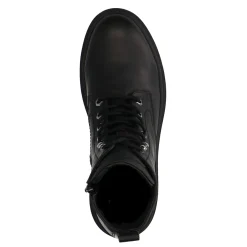 Zwarte Leren Veterboots^Sacha Shop