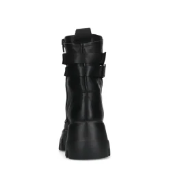 Zwarte Leren Veterboots^Sacha Hot