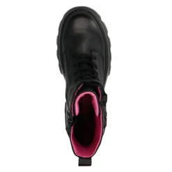 Zwarte Leren Veterboots^Sacha Hot