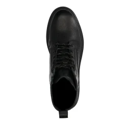 Zwarte Leren Veterboots^Sacha Outlet