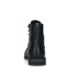 Zwarte Leren Veterboots^Sacha Flash Sale
