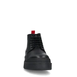 Zwarte Leren Veterboots^Sacha Best Sale