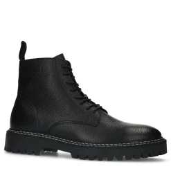 Zwarte Leren Veterboots^Sacha Cheap