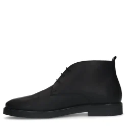 Zwarte Leren Veterboots^Sacha Fashion