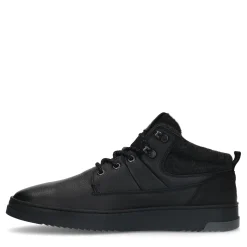 Zwarte Leren Veterboots^Sacha Clearance