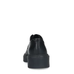 Zwarte Leren Veterschoenen^Sacha Store