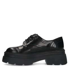 Zwarte Leren Veterschoenen^Sacha Hot
