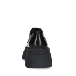 Zwarte Leren Veterschoenen^Sacha Hot