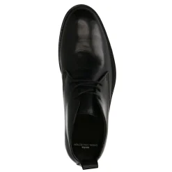 Zwarte Leren Veterschoenen^Sacha Fashion