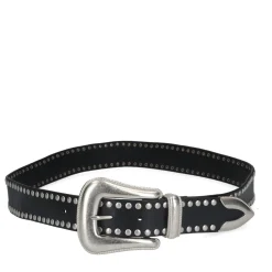Zwarte Leren Western Riem Met Studs^Sacha Hot