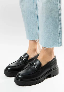 Zwarte Loafers Met Plateauzool^Sacha Cheap