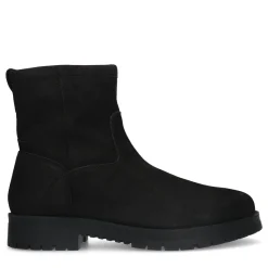 Zwarte Nubuck Boots Met Imitatiebont^Sacha Online