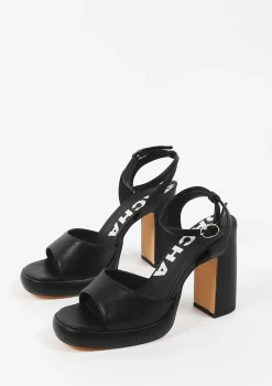 Zwarte Platform Sandalen Met Hak^Sacha Cheap