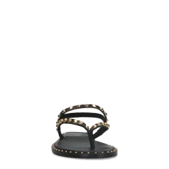 Zwarte Sandalen Met Goudkleurige Studs^Sacha Hot
