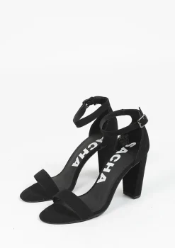 Zwarte Sandalen Met Hak^Sacha New