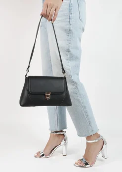 Zwarte Schoudertas Met Goudkleurige Details^Sacha Sale