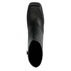 Zwarte Shiny Platform Enkellaarsjes Met Hoge Hak^Sacha Discount