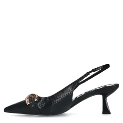 Zwarte Slingback Pumps Met Goudkleurige Chain^Sacha Best Sale